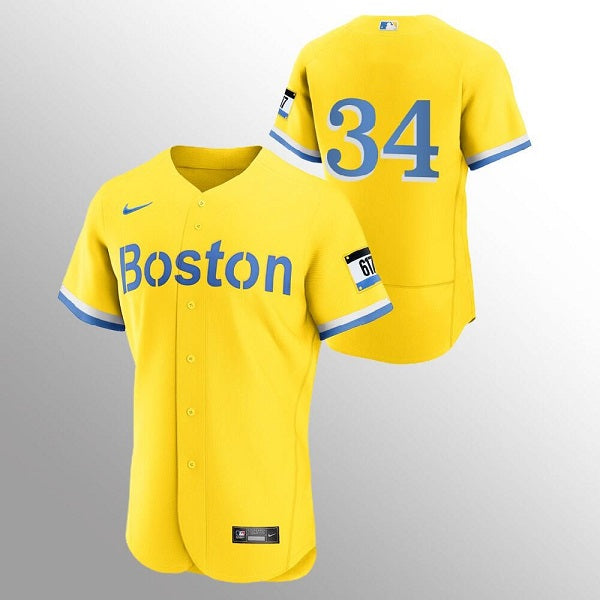David Ortiz Boston Red Sox gold City Connect jersey