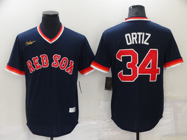 David Ortiz Boston Red Sox navy jersey