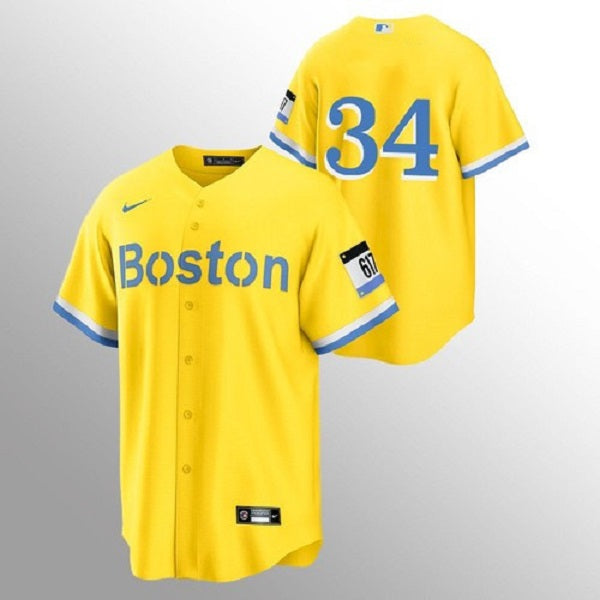 David Ortizi Boston Red Sox gold City Connect jersey