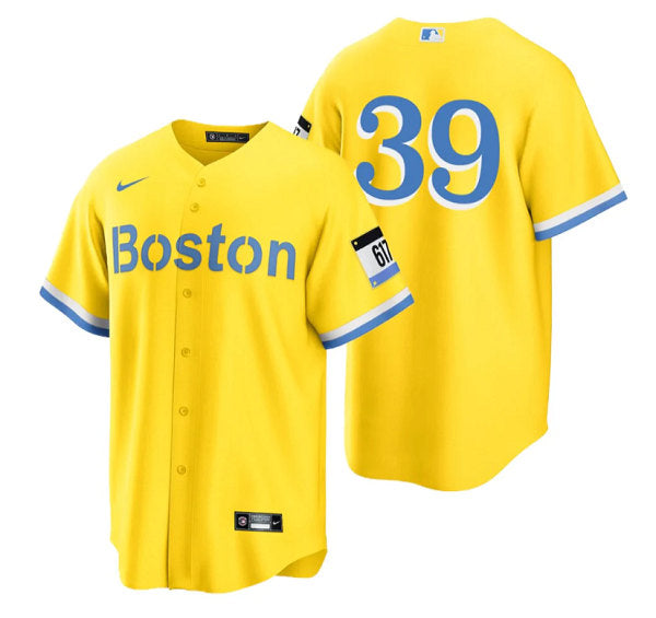 Christian Arroyo Boston Red Sox gold City Connect jersey