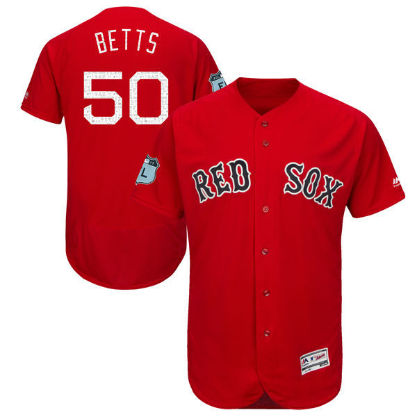 Mookie Betts Majestic Boston Red Sox scarlet Authentic jersey