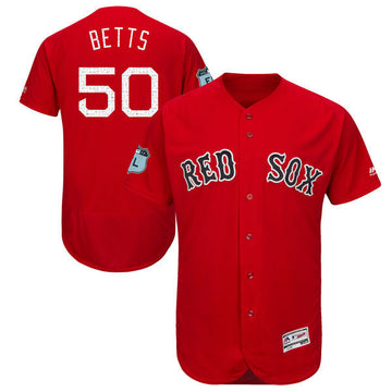 Mookie Betts Majestic Boston Red Sox scarlet Authentic jersey