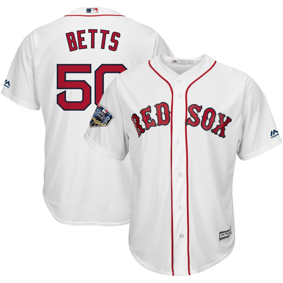 Mookie Betts Boston Red Sox white jersey