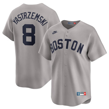 Carl Yastrzemski Boston Red Sox gray Cooperstown jersey