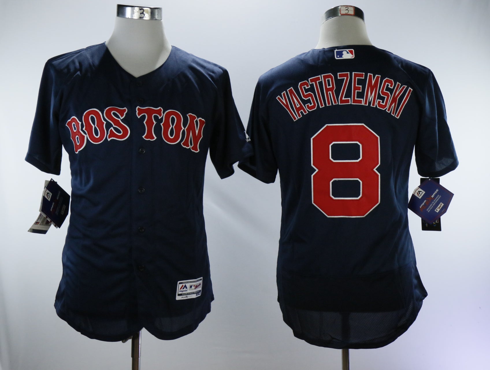 Carl Yastrzemski Boston Red Sox navy Throwback jersey