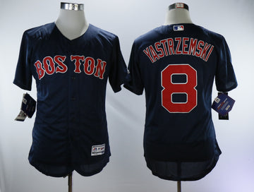 Carl Yastrzemski Boston Red Sox navy Throwback jersey