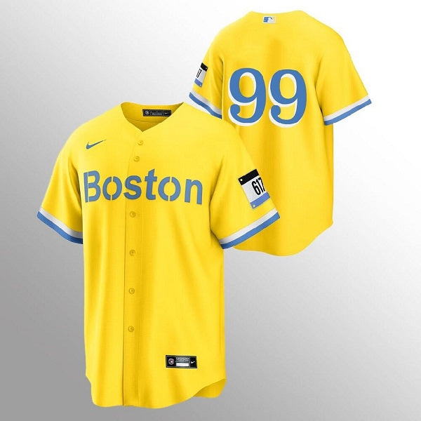 Alex Verdugo Boston Red Sox gold City Connect jersey