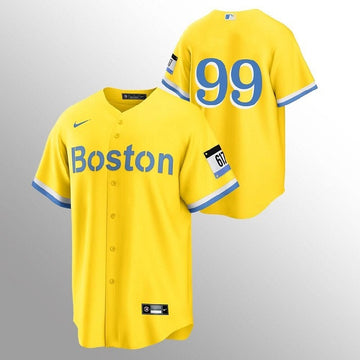Alex Verdugo Boston Red Sox gold City Connect jersey