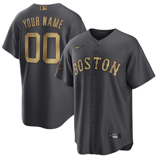 Custom Boston Red Sox charcoal All-Star jersey