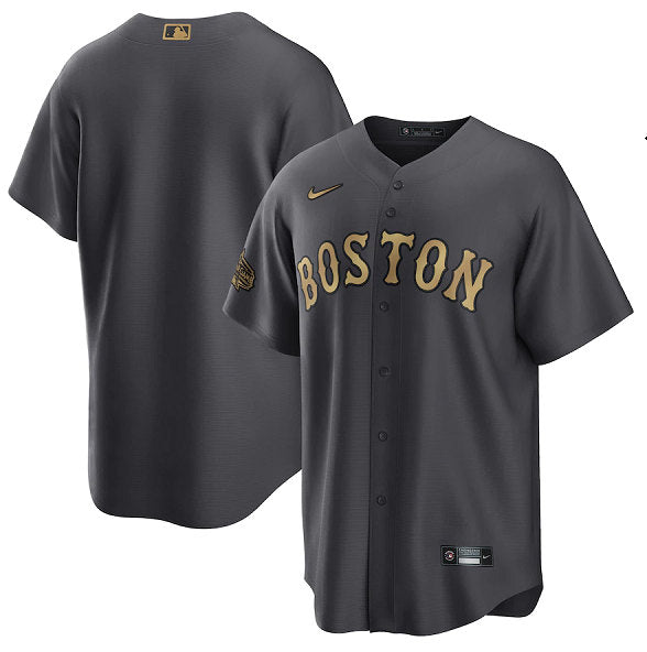Custom Boston Red Sox charcoal All-Star jersey