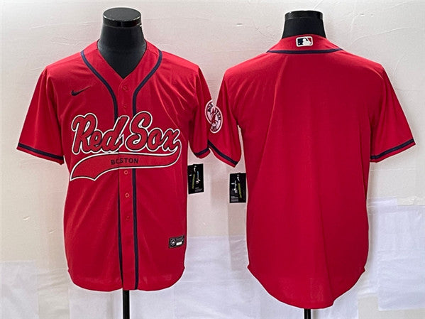 Custom Boston Red Sox red jersey