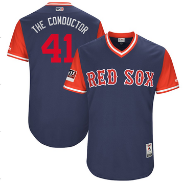 Chris Sale The Conductor Majestic Boston Red Sox navy-red jersey