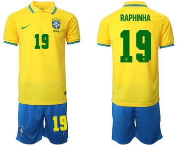 Raphinha Brazil National Team yellow Home jersey