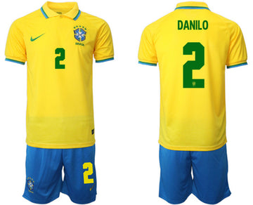 Danilo Brazil National Team yellow Home jersey