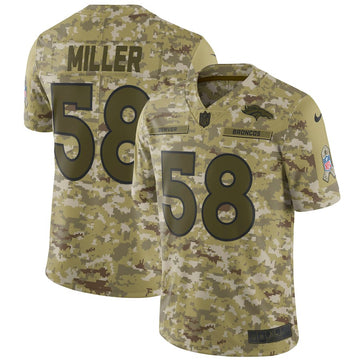 Broncos #58 Von Miller 2018 Camo Salute to Service Jersey