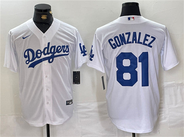 Victor Gonzalez Los Angeles Dodgers white jersey