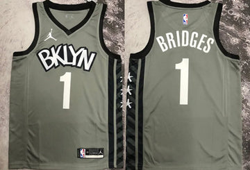 Mikal Bridges Brooklyn Nets gray jersey