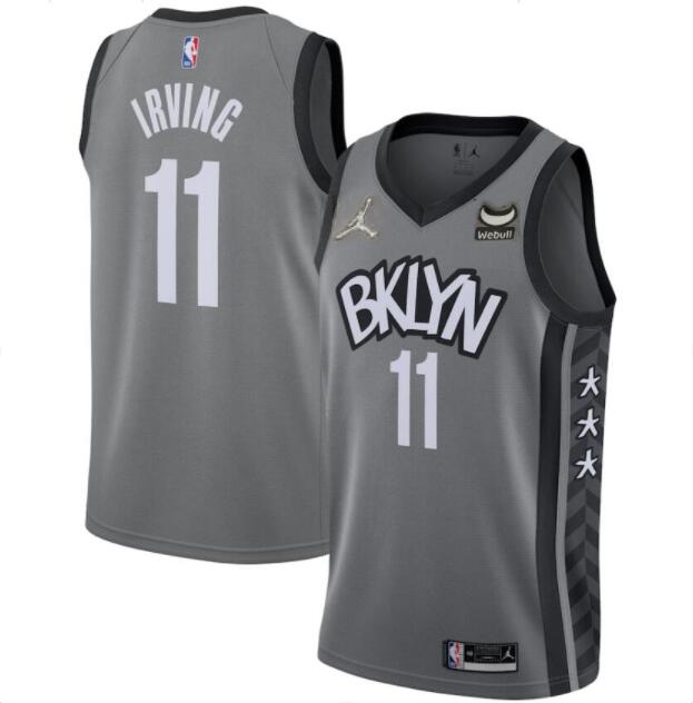 Kyrie Irving Brooklyn Nets grey jersey