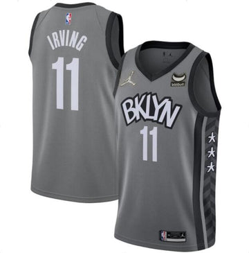 Kyrie Irving Brooklyn Nets grey jersey