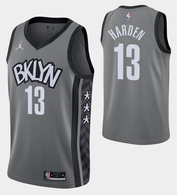 James Harden Brooklyn Nets grey jersey