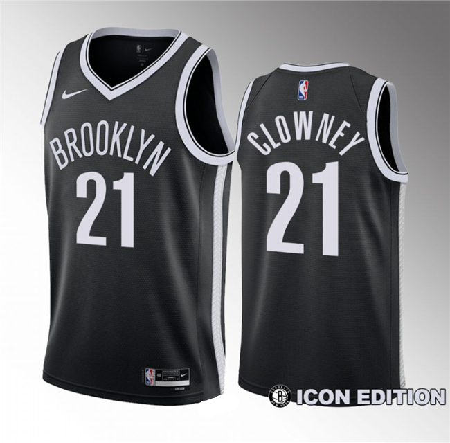 Noah Clowney Brooklyn Nets black jersey