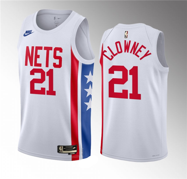 Noah Clowney Brooklyn Nets white Classic jersey