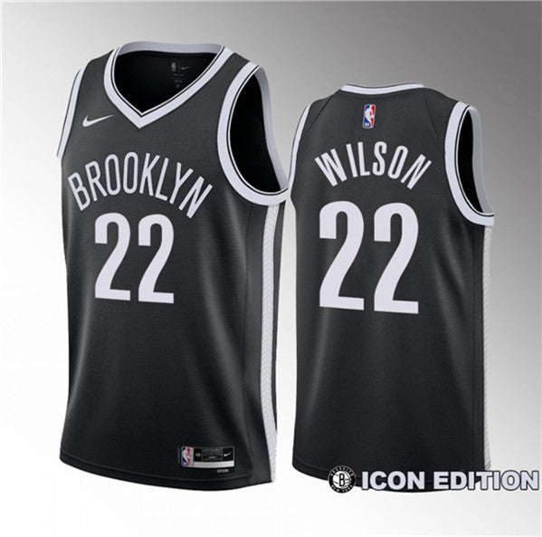 Jalen Wilson Brooklyn Nets black jersey