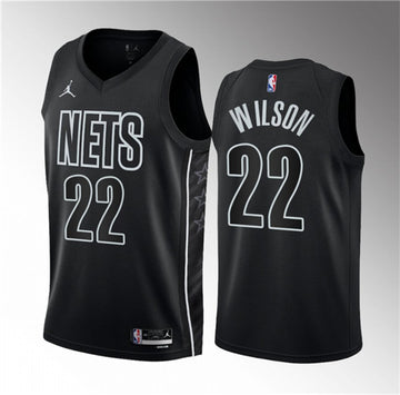 Jalen Wilson Brooklyn Nets black jersey