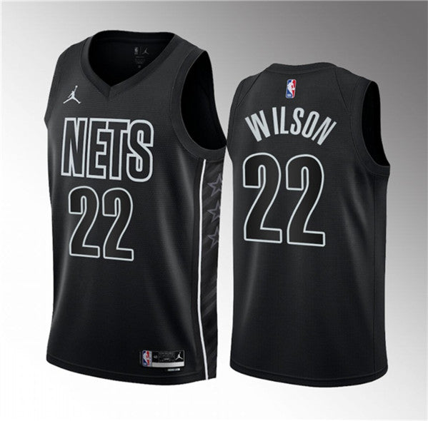 Jalen Wilson Brooklyn Nets black jersey