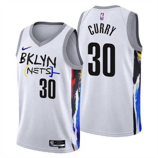 Seth Curry Brooklyn Nets white City Edition jersey
