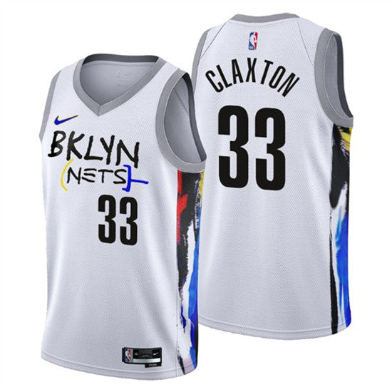Nicolas Claxton Brooklyn Nets white City Edition jersey