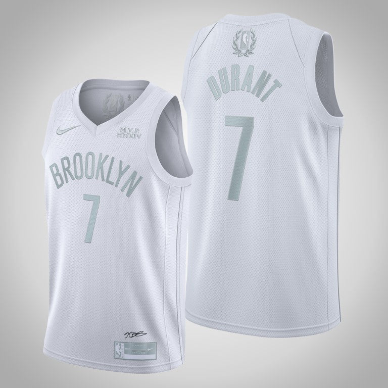 Kevin Durant MVP Brooklyn Nets white jersey