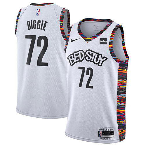 Biggie Brooklyn Nets white City Edition jersey