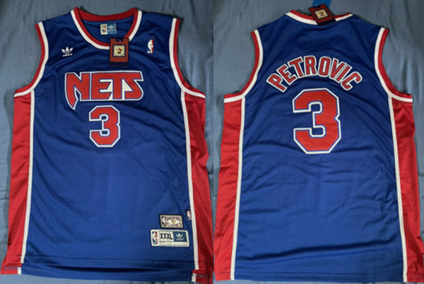 Custom Brooklyn Nets blue Throwback jersey