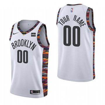 Custom Brooklyn Nets white City Edition jersey