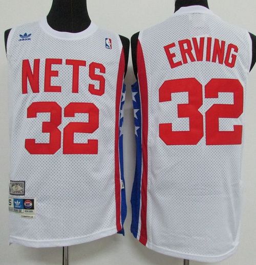Custom Brooklyn Nets white Throwback jersey