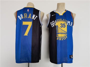 Brooklyn Nets-Thunder-Warriors Brooklyn Nets white-blue-black Throwback jersey