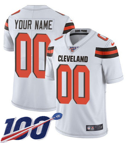 Browns 100th Season White Jersey