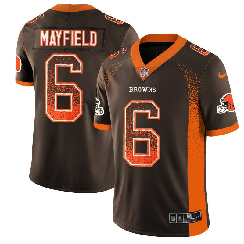 Browns #6 Baker Mayfield Brown 2018 Drift Fashion Color Rush Jersey