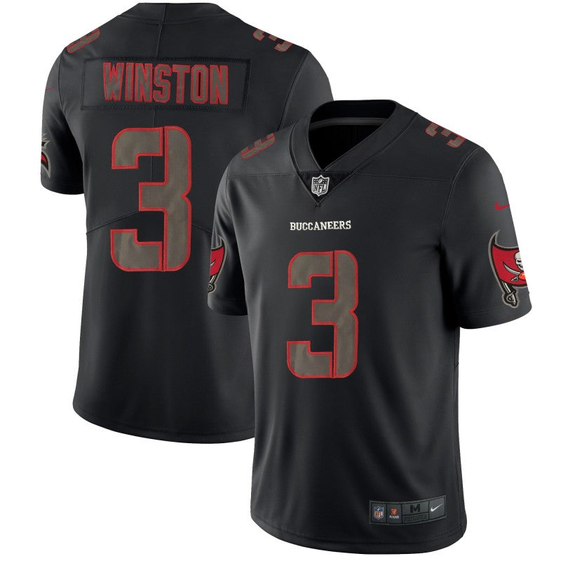 Buccaneers #3 Jameis Winston 2018 Black Impact Jersey