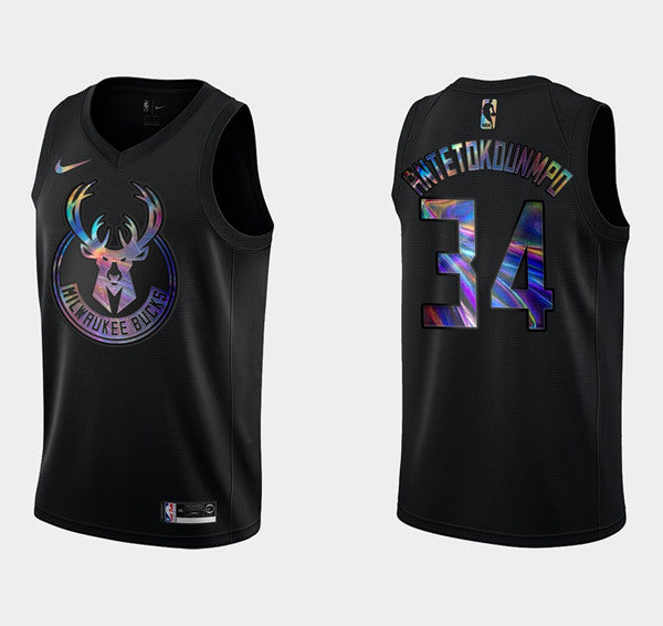 Giannis Antetokounmpo Milwaukee Bucks black jersey