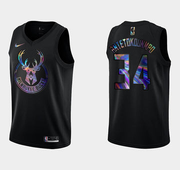 Giannis Antetokounmpo Milwaukee Bucks black jersey