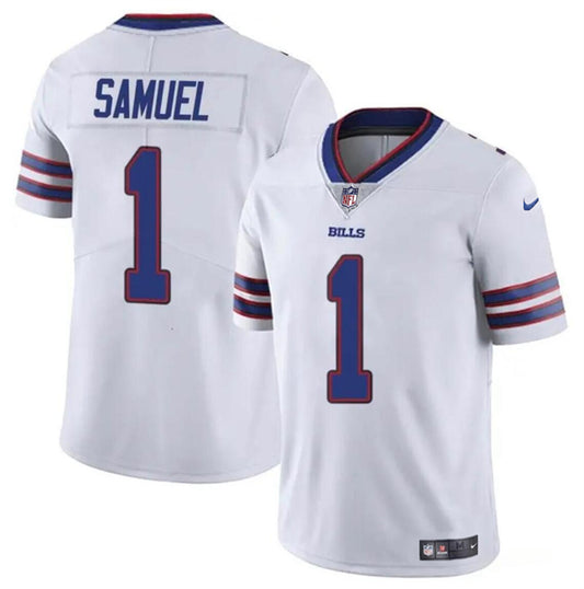 Buffalo Bills #1 Curtis Samuel White Jersey