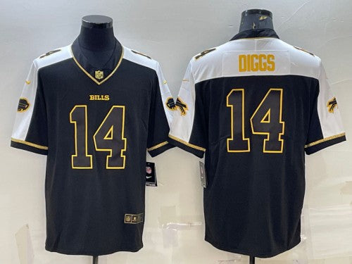 Buffalo Bills #14 Stefon Diggs Black Gold Thanksgiving Jersey