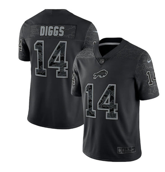 Buffalo Bills #14 Stefon Diggs Black Reflective Jersey