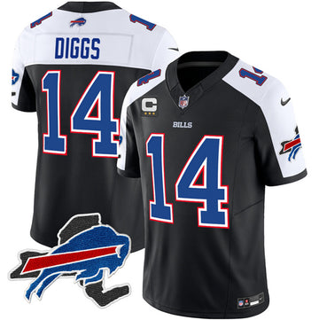 Stefon Diggs Buffalo Bills black-white FUSE jersey