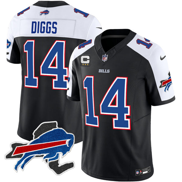 Stefon Diggs Buffalo Bills black-white FUSE jersey