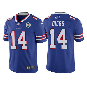Buffalo Bills #14 Stefon Diggs Blue With NO3 Patch Jersey