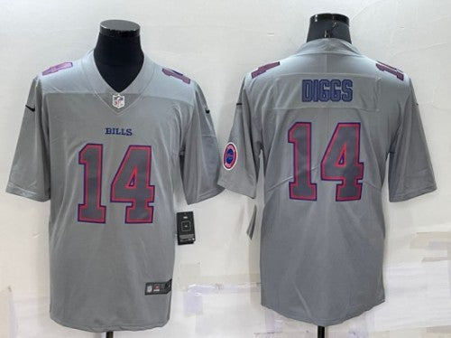 Buffalo Bills #14 Stefon Diggs Gray With Patch Atmosphere Fashion Jersey