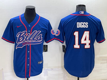 Buffalo Bills #14 Stefon Diggs Royal Baseball Jersey